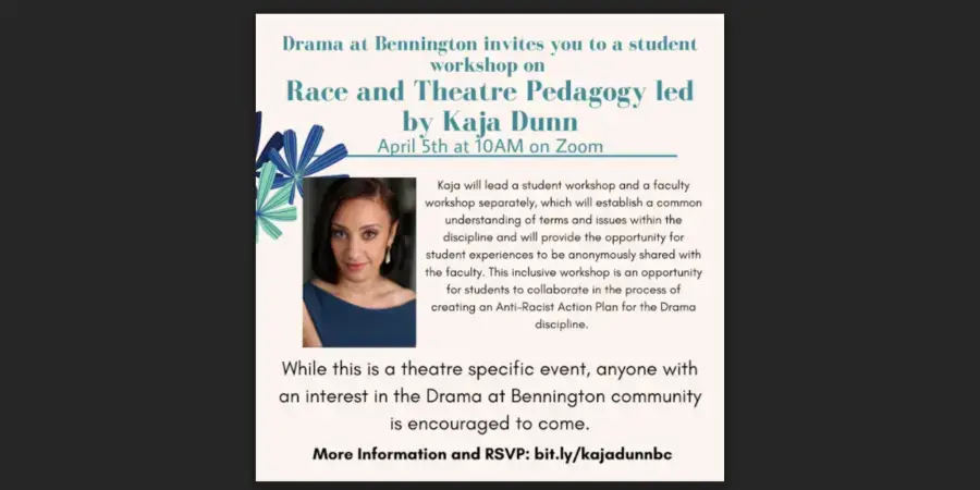 Flyer for Kaja Dunn event