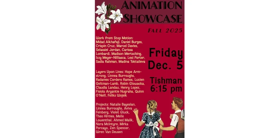Animation Showase Poster with text info