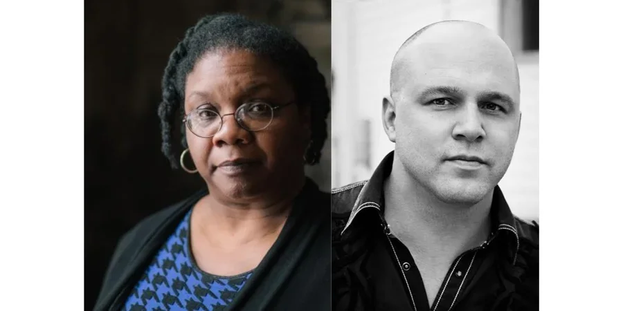 Headshots of Vievee Francis and Matthew Olzmann