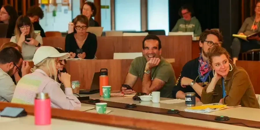 Image of laughing student