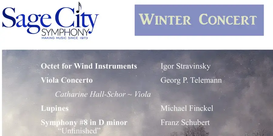 Sage City symphony winter concert flyer