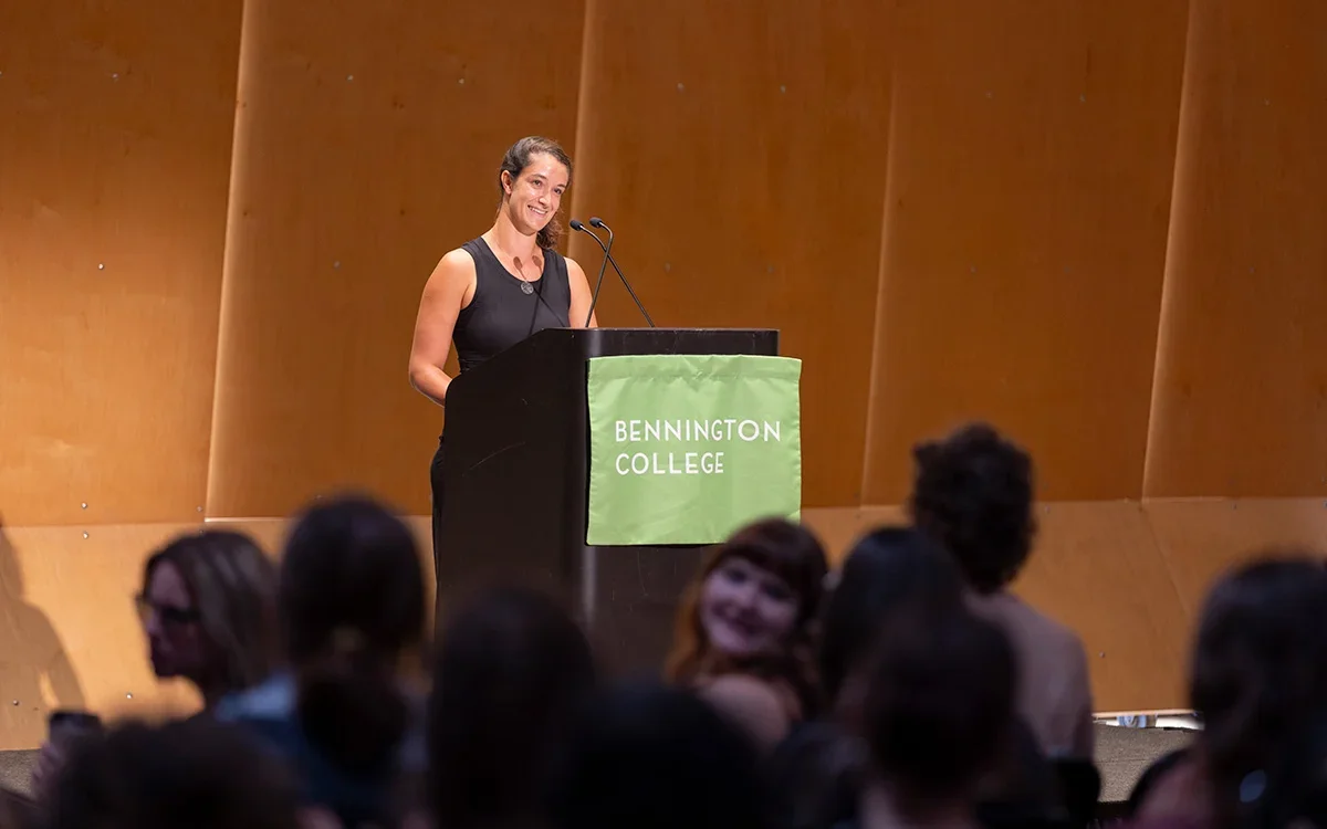 Natalie Redmond at podium