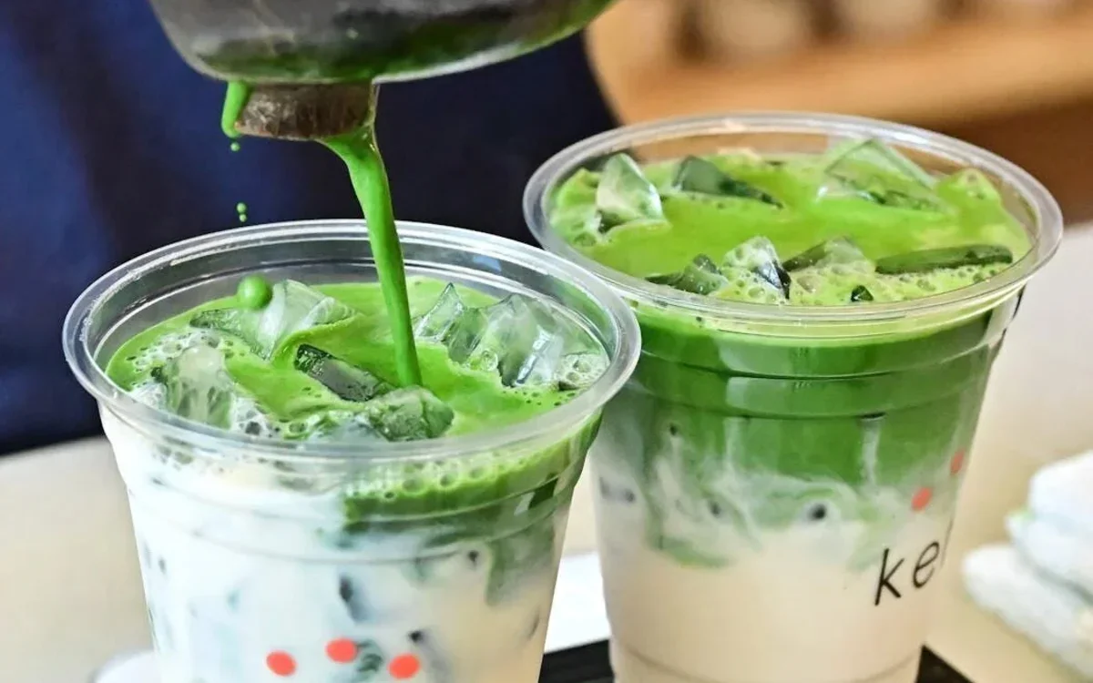 Image of two matcha drinks