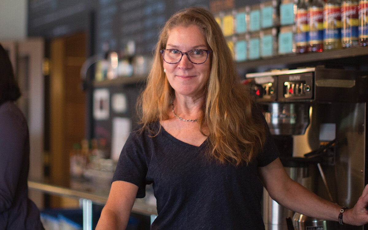 Image of Amy Buckley '83 at Brown Cow Cafe
