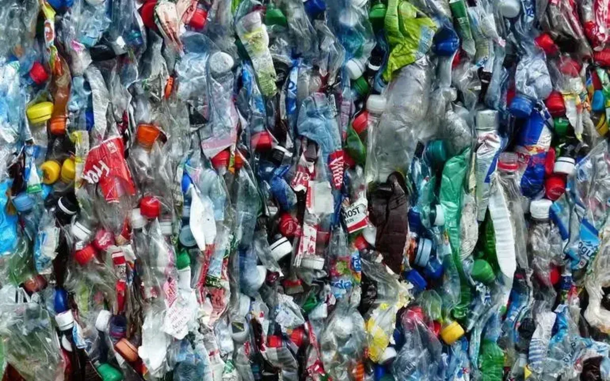 Wasted plastic bottles