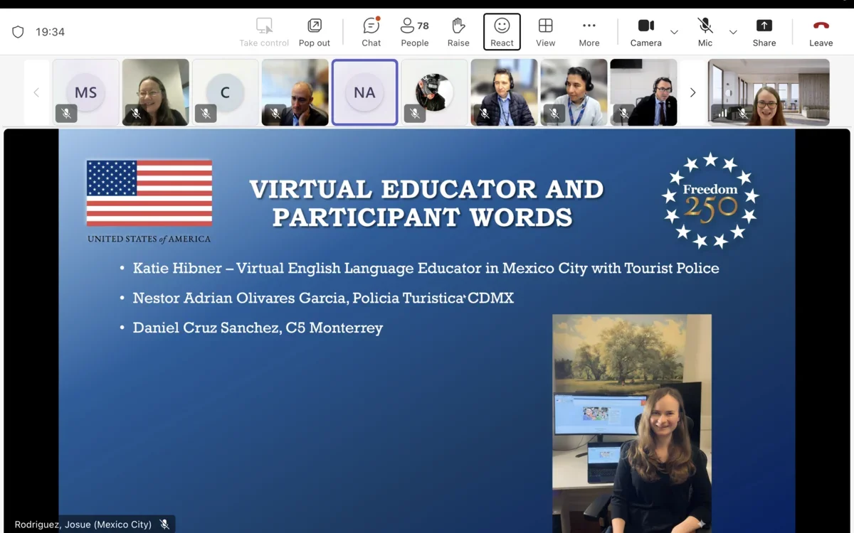 Katie Hibner at the Mexico certificate ceremony