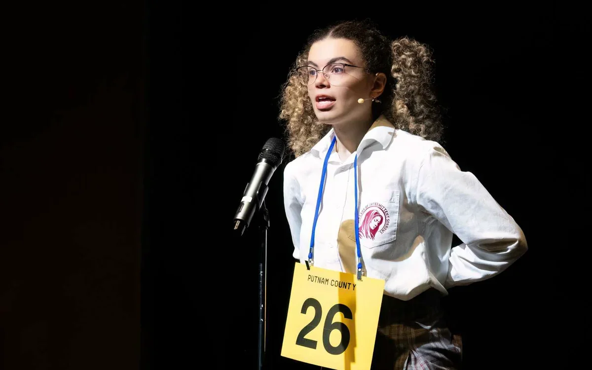Image of girl by microphone