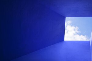 blue capa ceiling with skylight