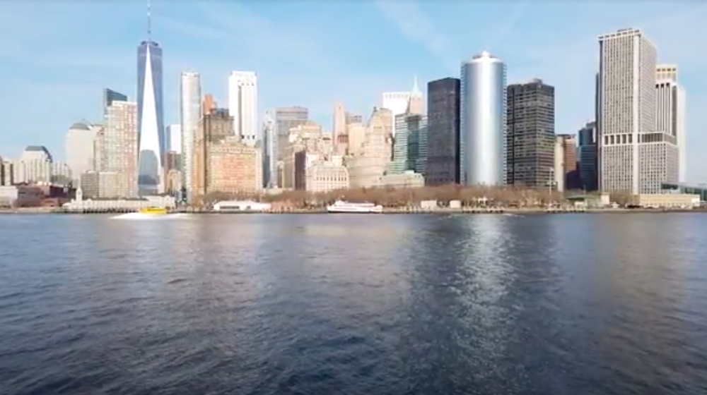 new york city skyline from across the river