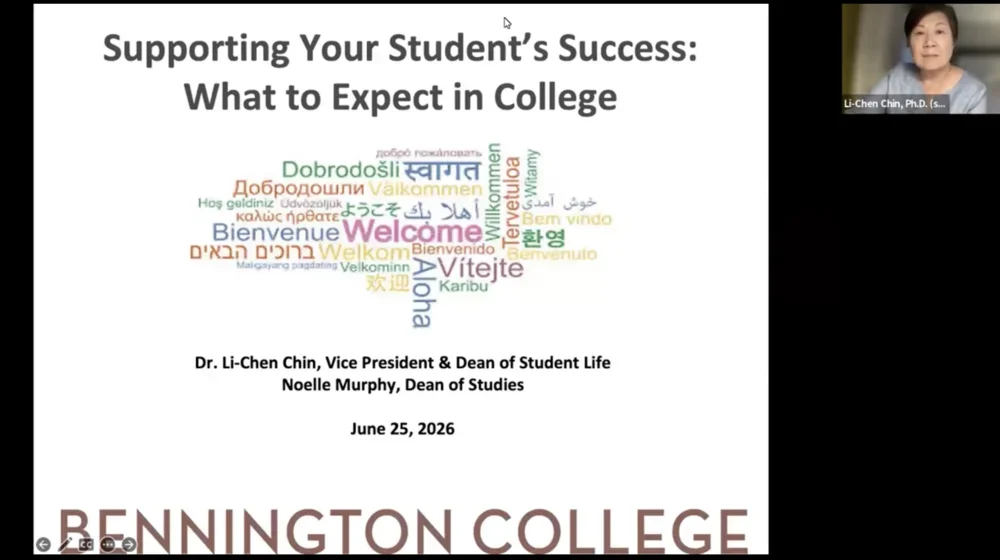 A screen capture showing the title slide and a thumbnail of Li Chen