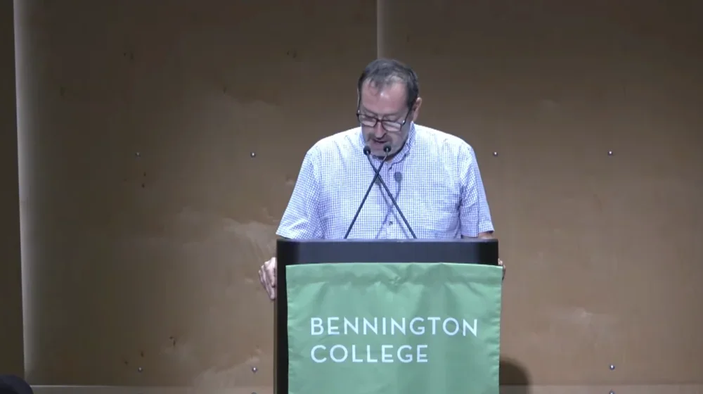 Levi Gonzales at podium