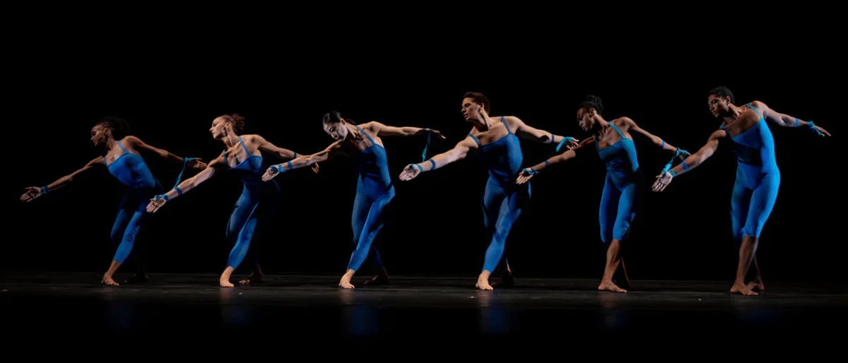 six performers of the Martha Graham Dance Company