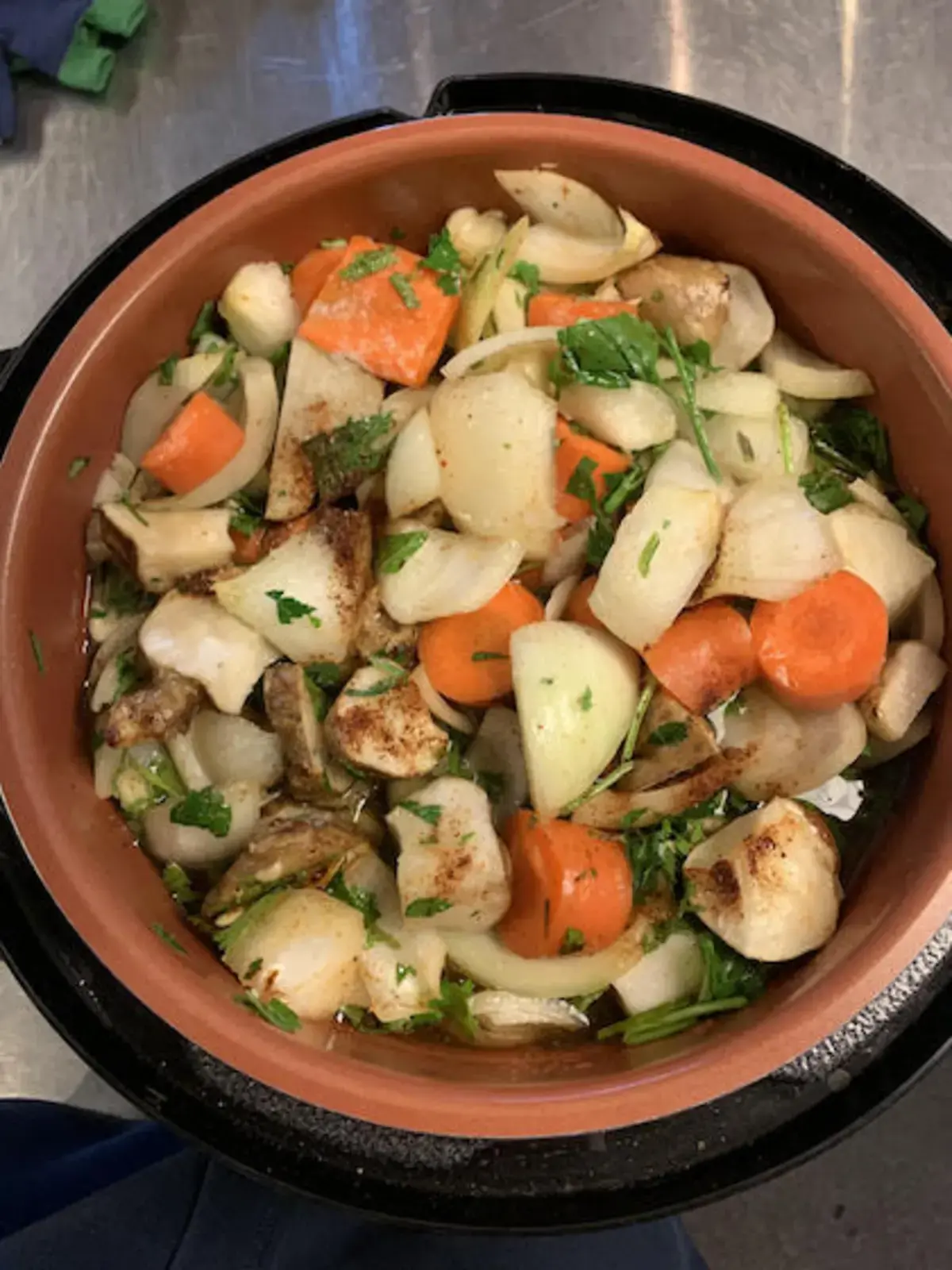Sunchoke soup in progress