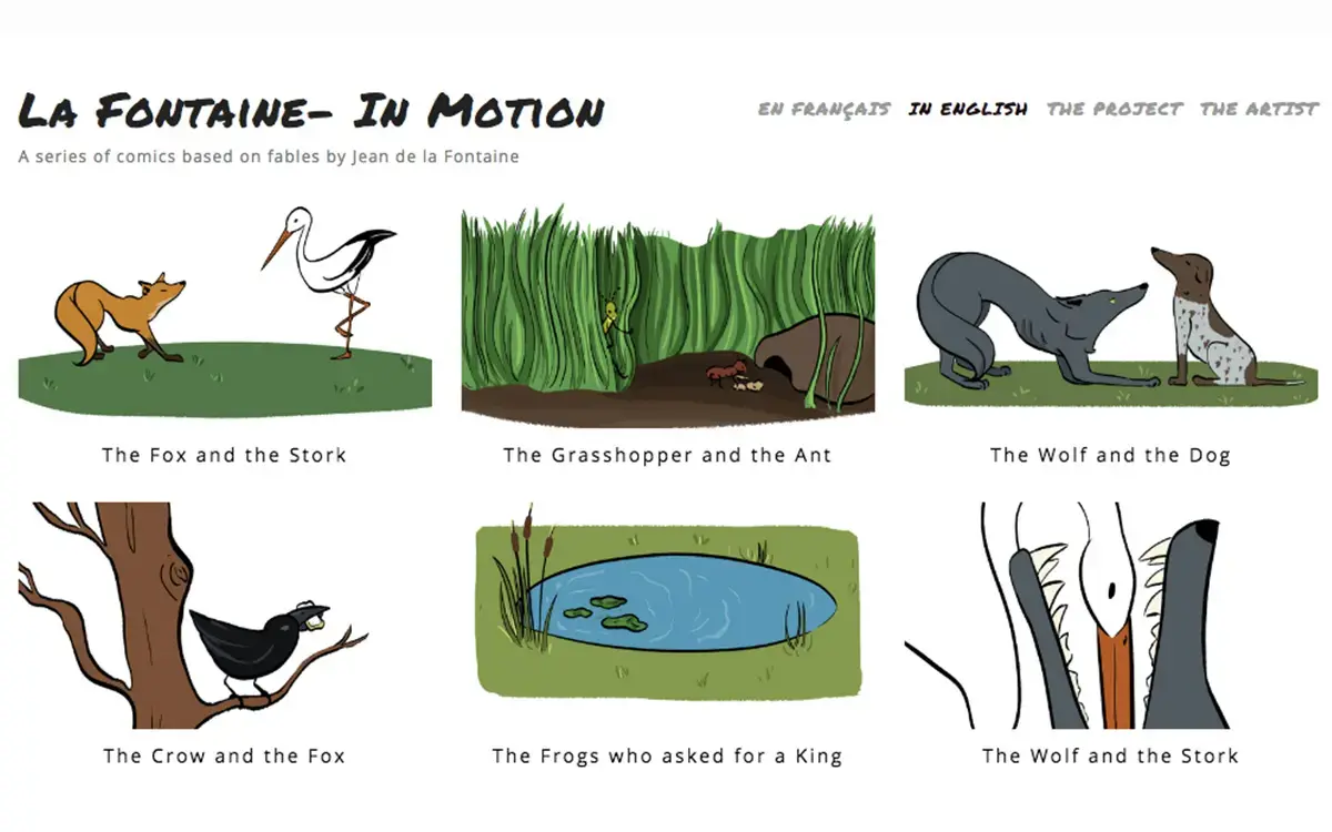 Screen shot from French web project