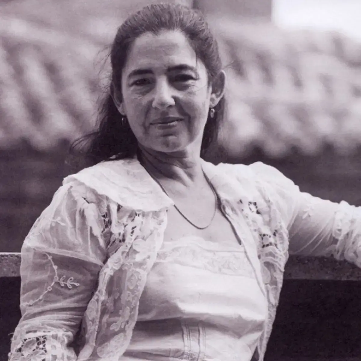 Black and white portrait of Aileen Passloff