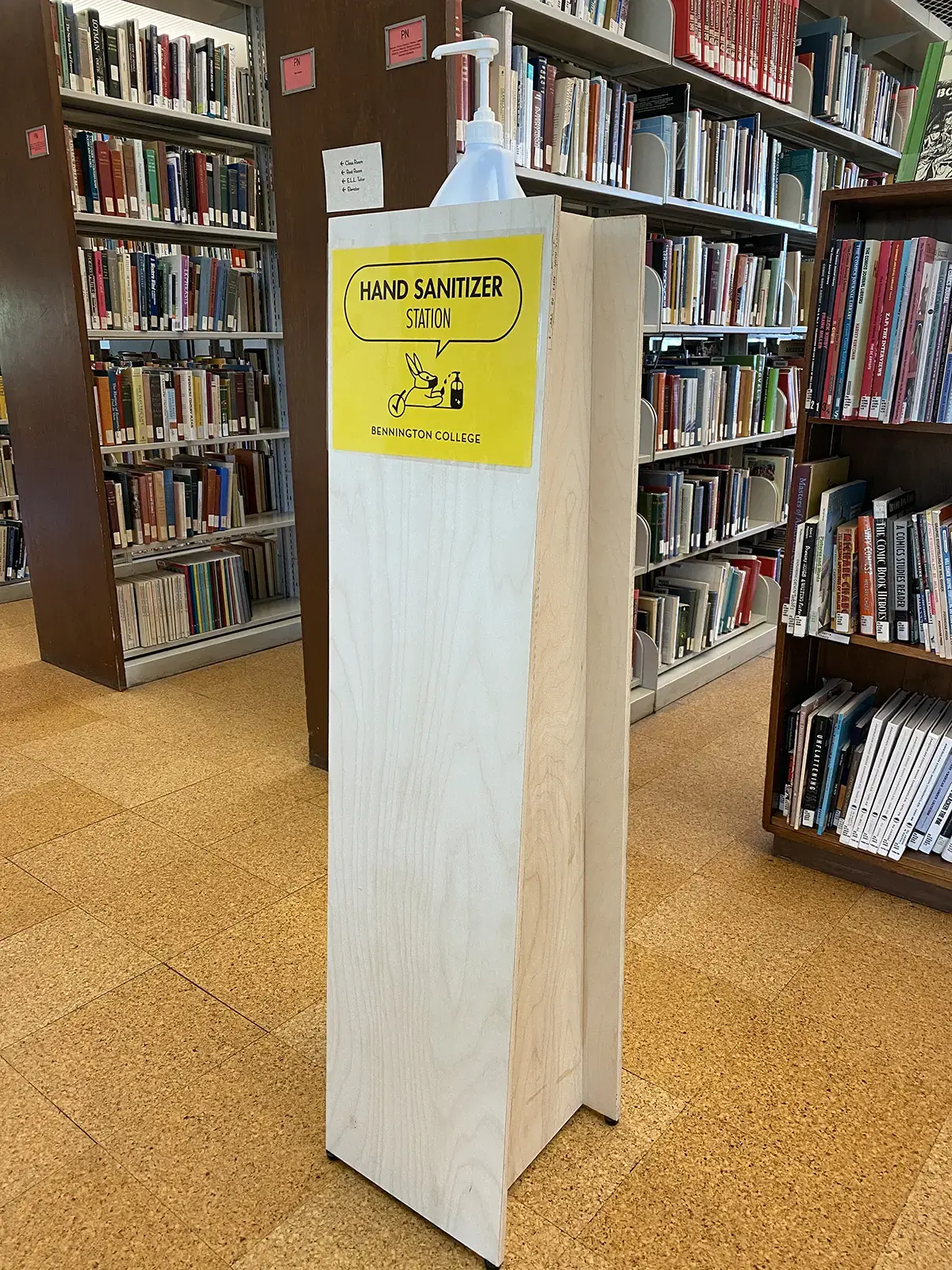 Image of hand sanitizer stand