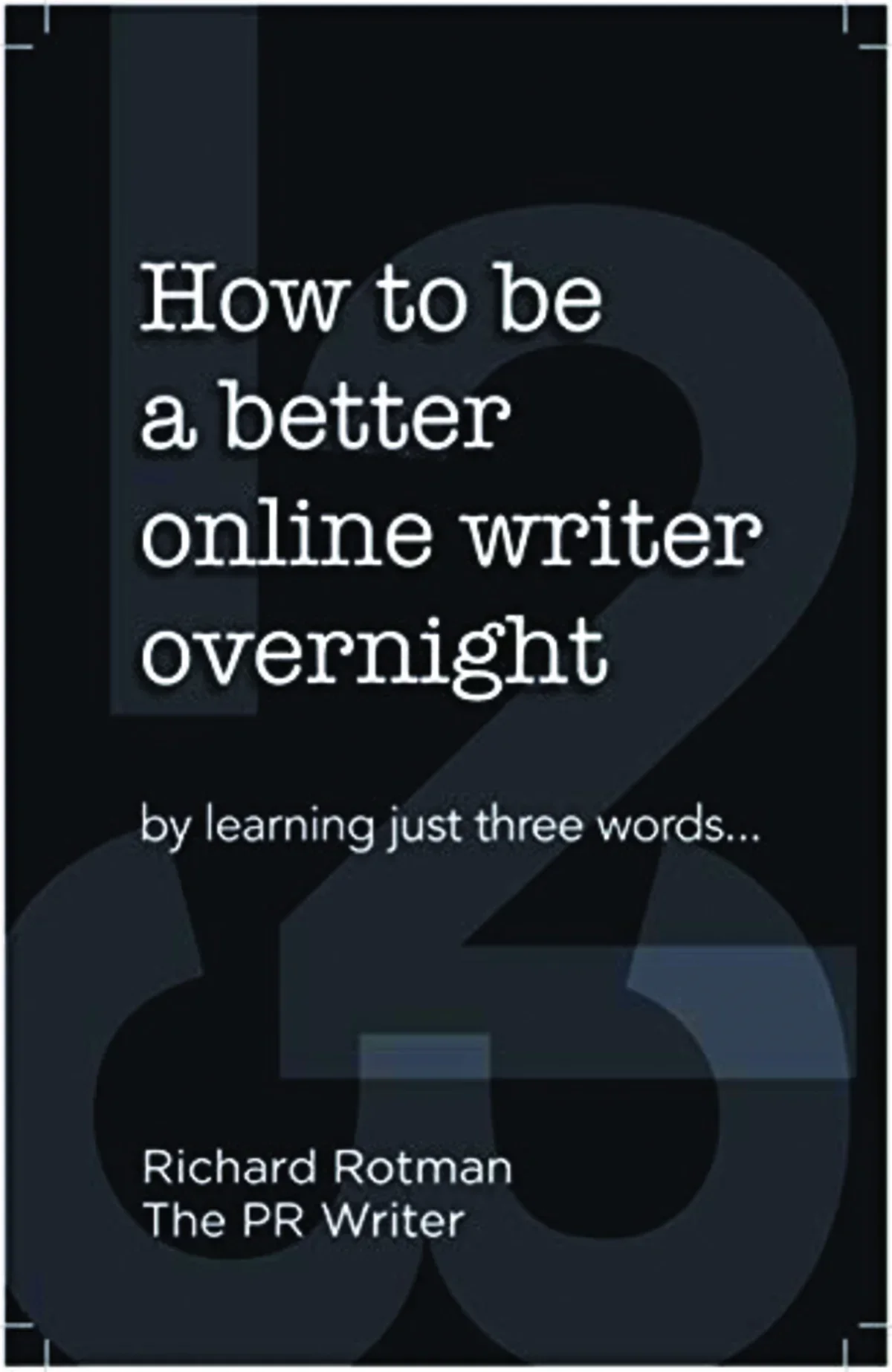 black book cover with pale 1 2 3 graphic