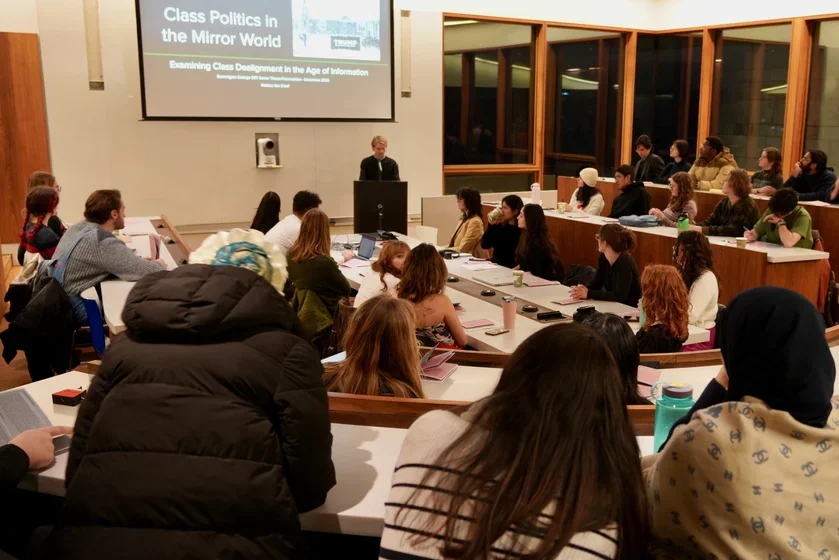 Image of student presenting