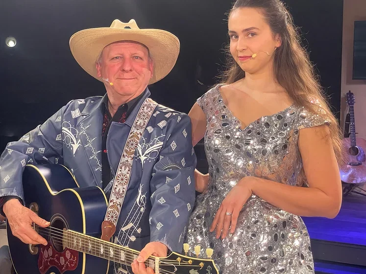 Image of guitar player and actor