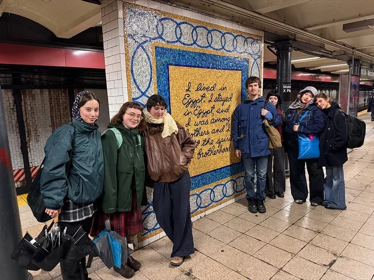Art work of Maren Hassinger ’69 installed in the subway station at Central Park North/110th St.