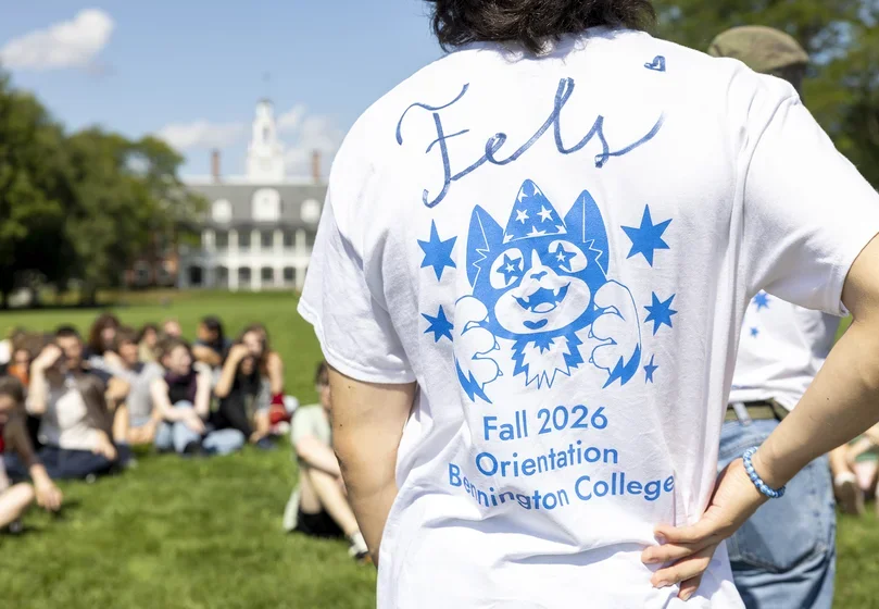Detail of the 2026 Orientation t-shirt