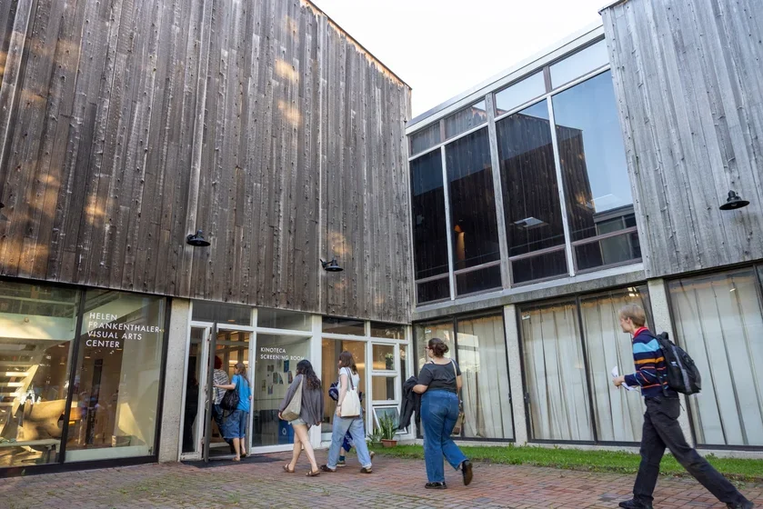Students pour into Kinoteca for an all-night film class with faculty member in Film Noelle Rouxel-Cubberly. 