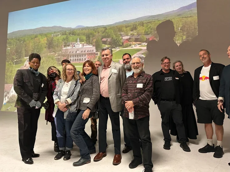 Image of people gathered on stage