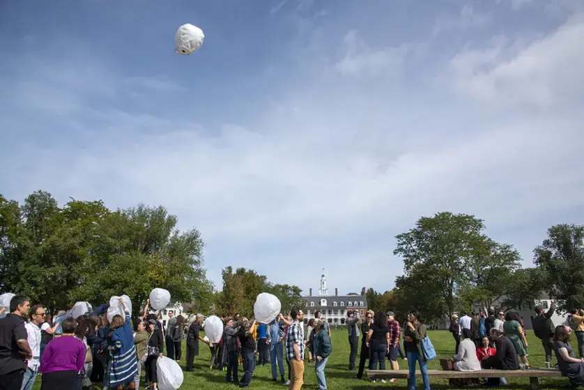 Image of lanterns in sky
