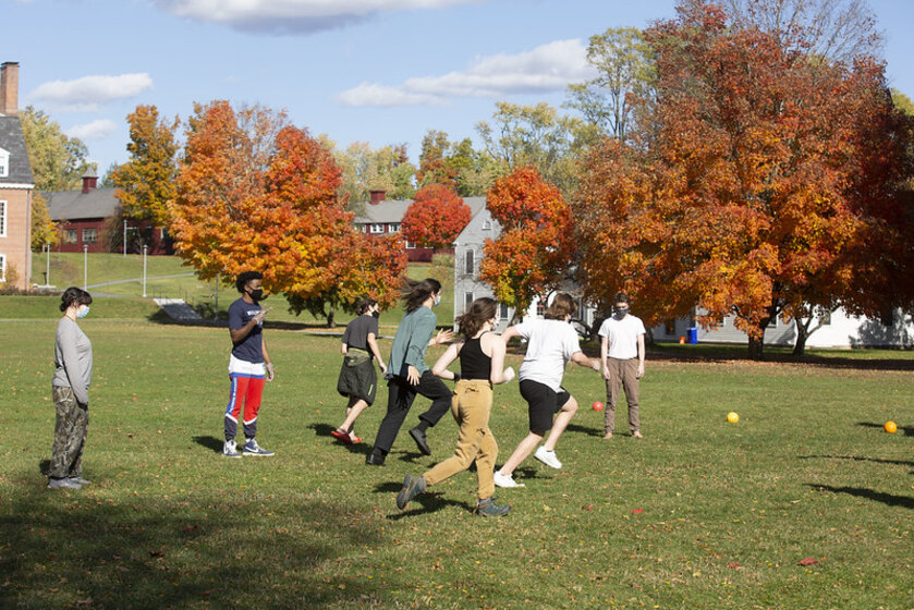Image of students playing dodgeball