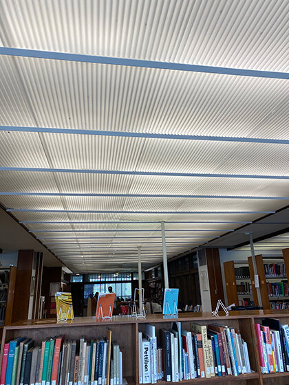 Image of lights in Crossett Library