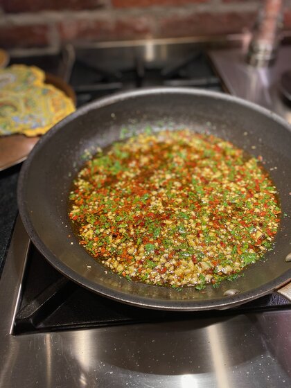 Photo of spices in pan