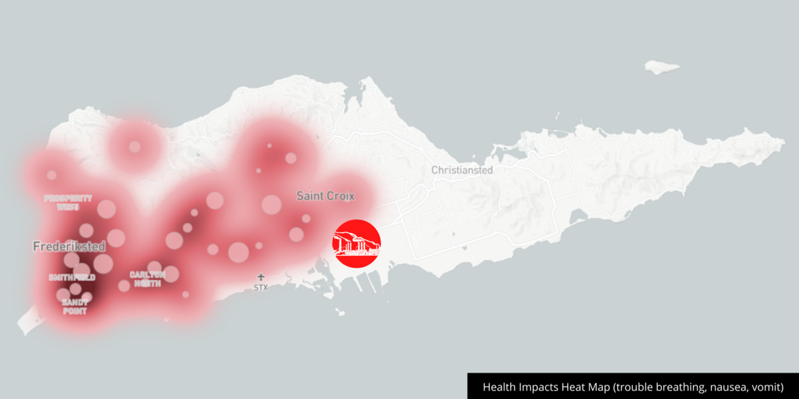 Health Impacts Heat Map