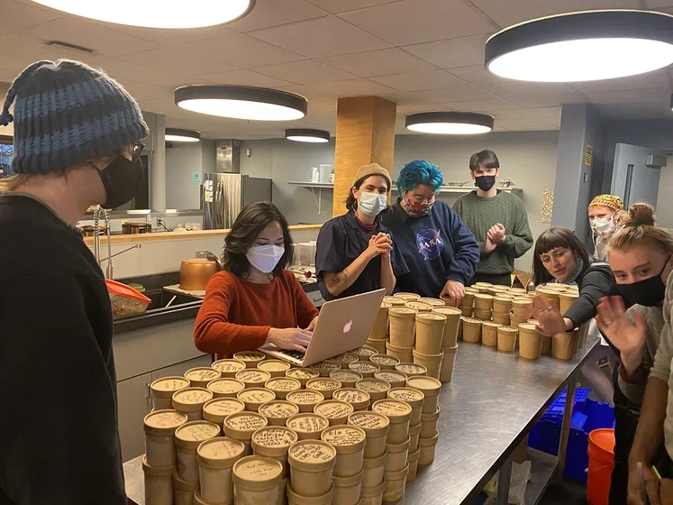 Image of students making soups.
