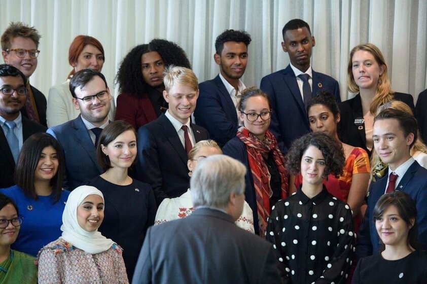 Image of Youth Delegates meet the UN Secretary General