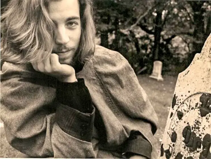 Image of man in graveyard