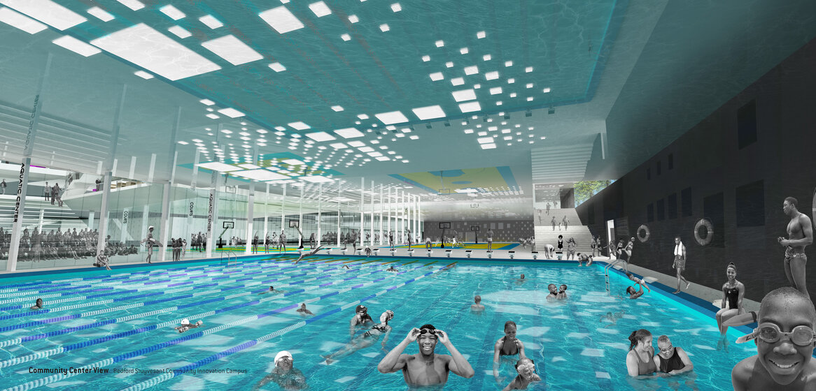Artists rendering of a community pool