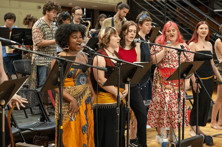 students perform at a concert