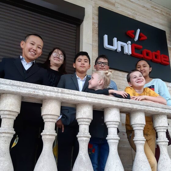 Students at Unicode school