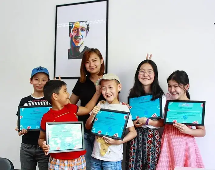 Students at Unicode school